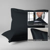 400 thread count black envelope closure pillowcases oxford standard style secure fit skin friendly cotton with 5cm frame