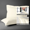 400 thread count ivory envelope closure pillowcases oxford standard style secure fit skin friendly cotton
with 5cm frame