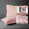 400 thread count light pink envelope closure pillowcases oxford standard style secure fit skin friendly cotton with 5cm frame