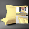 400 thread count mellow yellow envelope closure pillowcases oxford standard style secure fit skin friendly cotton with 5cm frame