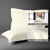 600 thread count ivory envelope closure pillowcases oxford standard style secure fit skin friendly cotton with 5cm frame
