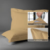 400 thread count tan envelope closure pillowcases oxford standard style secure fit skin friendly cotton with 5cm frame
