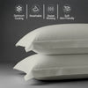 Luxury 800 Thread Count 100% Cotton Pillowcases (2 PC)