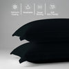800 thread count black skin friendly cotton pillowcases oxford standard sweat wicking gentle on hair plus durable and soft
