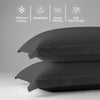 600 thread count dark grey skin friendly cotton pillowcases oxford standard sweat wicking gentle on hair
