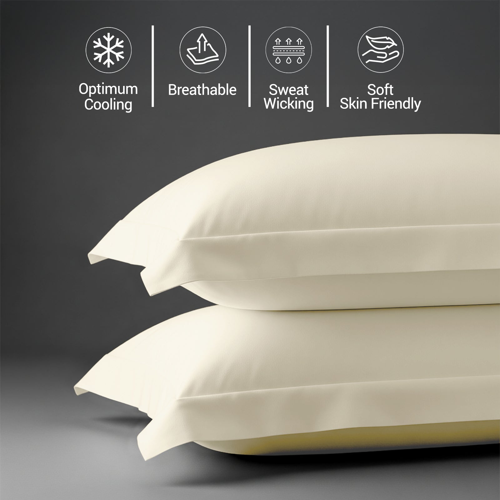 Premium 400 Thread Count 100% Cotton Pillowcases (2 PC)