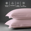 1000 thread count light pink skin friendly cotton pillowcases oxford standard sweat wicking gentle on hair plus skin friendly hotel quality