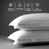 600 thread count white skin friendly cotton pillowcases oxford king sweat wicking gentle on hair

