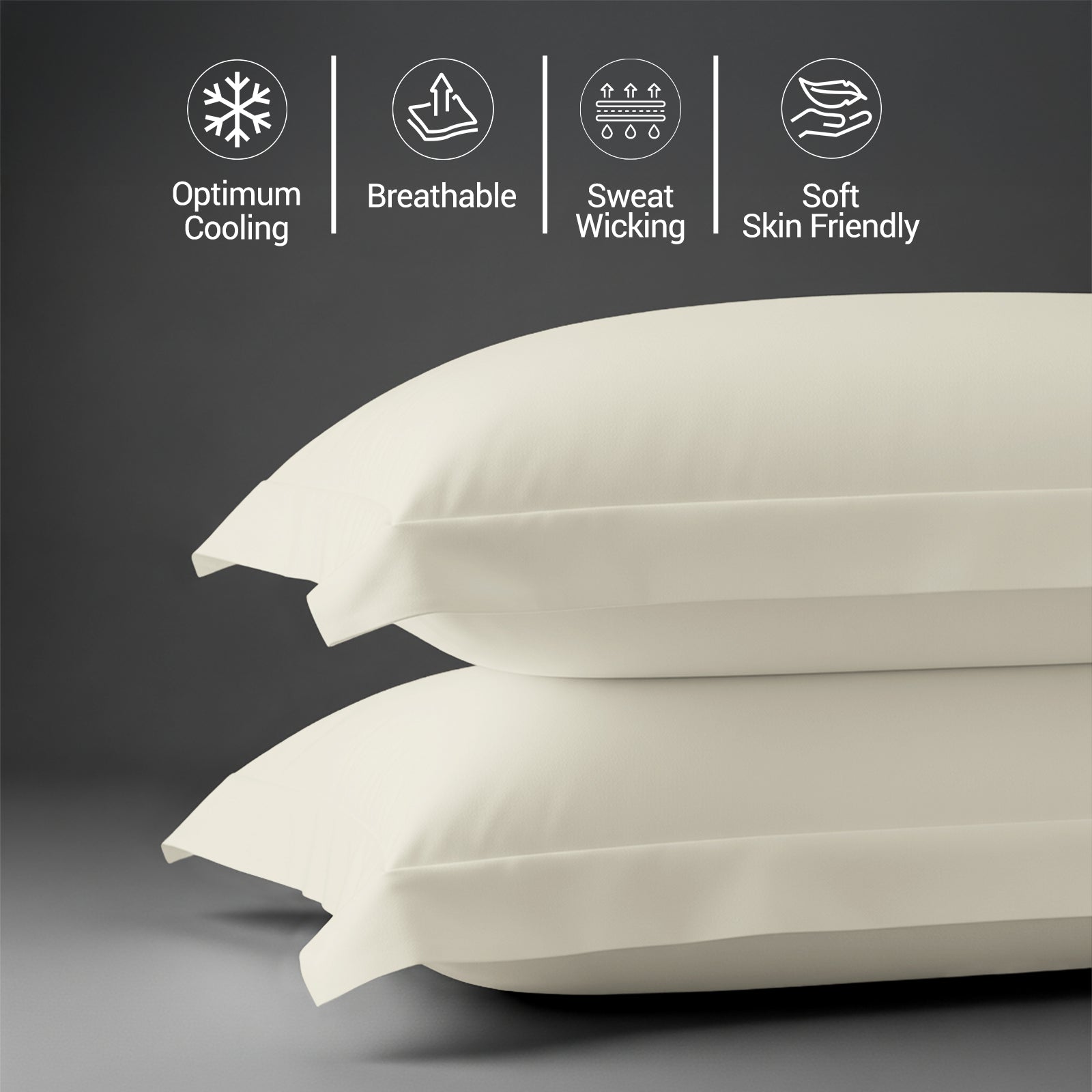 Premium 400 Thread Count 100% Cotton Pillowcases (2 PC)