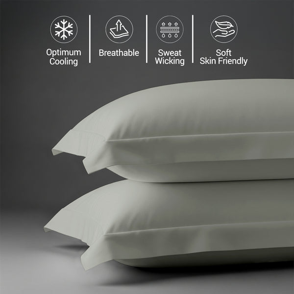800 thread count silver skin friendly cotton pillowcases oxford standard sweat wicking gentle on hair plus durable and soft
