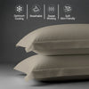 800 thread count simply taupe skin friendly cotton pillowcases oxford king sweat wicking gentle on hair plus durable and soft
