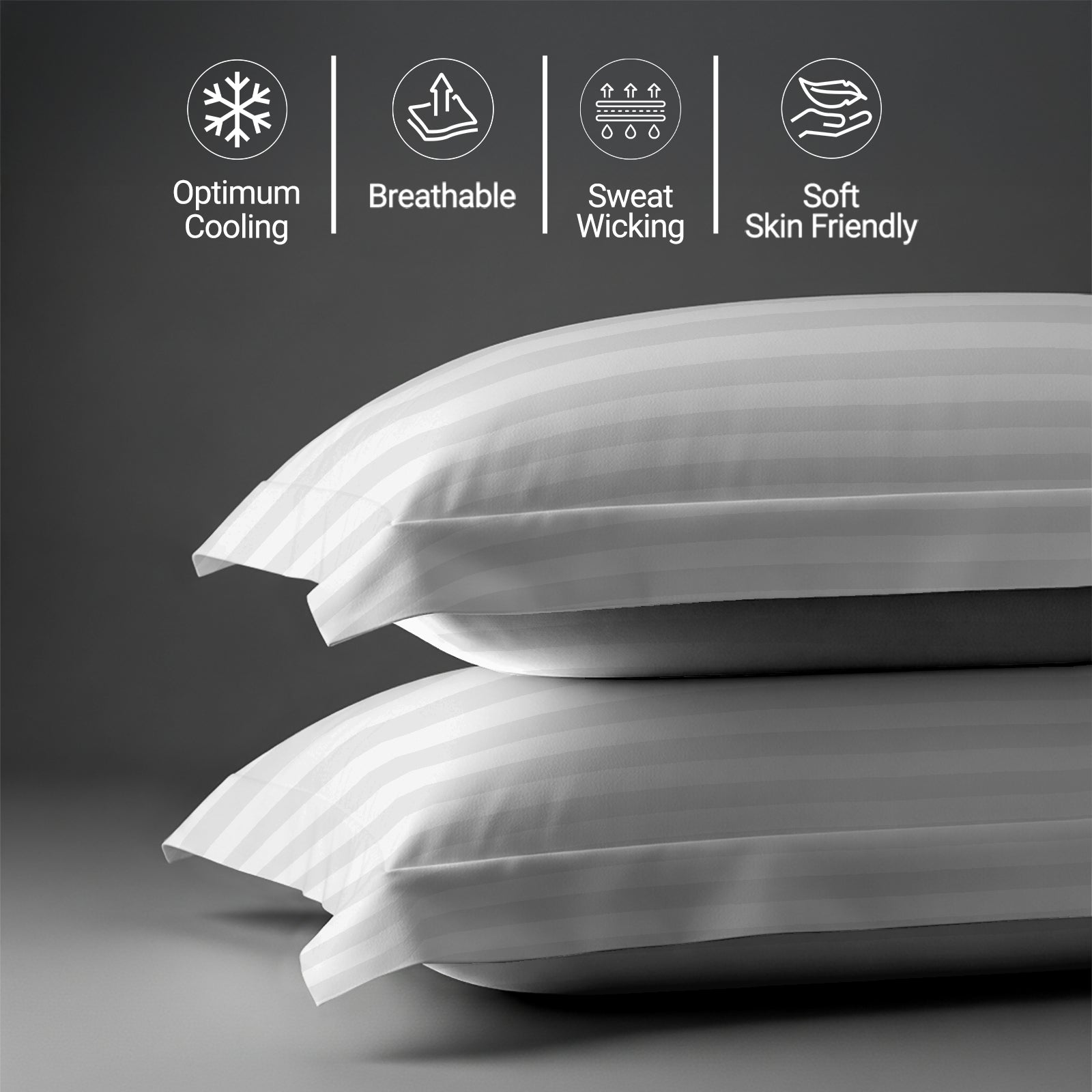 Premium 300 Thread Count 100% Cotton Pillowcases (2 PC)