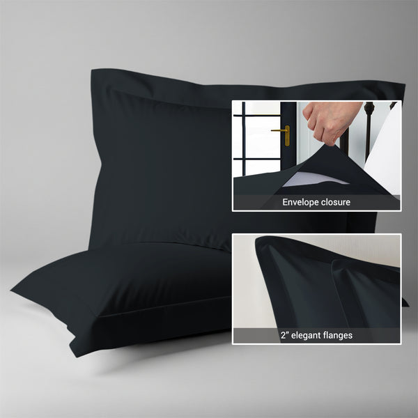 Premium 400 Thread Count 100% Cotton Pillow Shams (2 PC) - USA KING