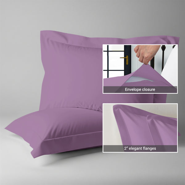 Premium 400 Thread Count 100% Cotton Pillow Shams (2 PC) - USA KING