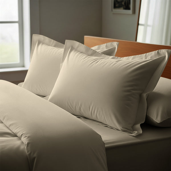 Premium 400 Thread Count 100% Cotton Pillow Shams (2 PC) - USA QUEEN