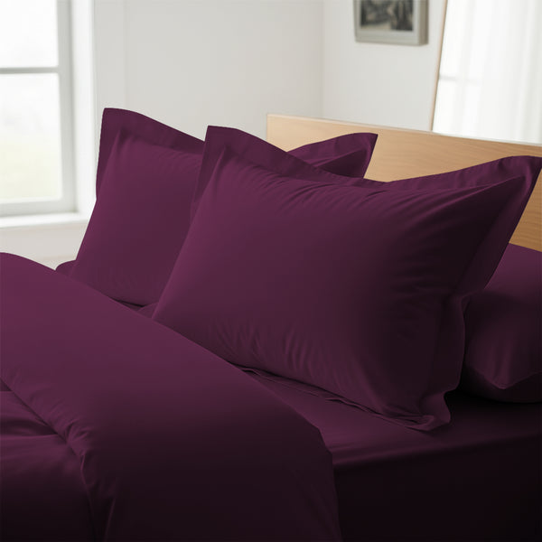 Premium 400 Thread Count 100% Cotton Pillow Shams (2 PC) - USA QUEEN