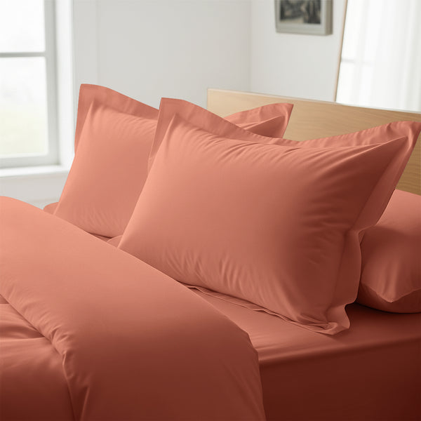 Premium 400 Thread Count 100% Cotton Pillow Shams (2 PC) - USA STANDARD