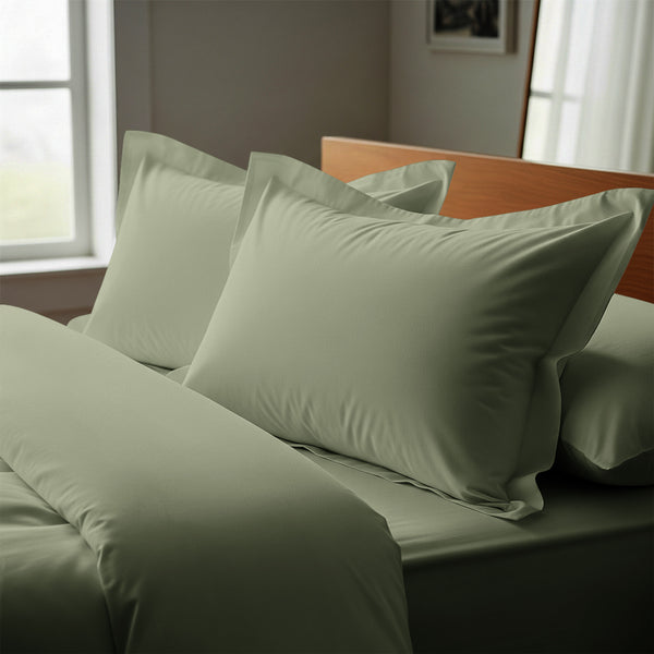 Premium 400 Thread Count 100% Cotton Pillow Shams (2 PC) - USA QUEEN