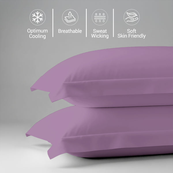 Premium 400 Thread Count 100% Cotton Pillow Shams (2 PC) - USA QUEEN