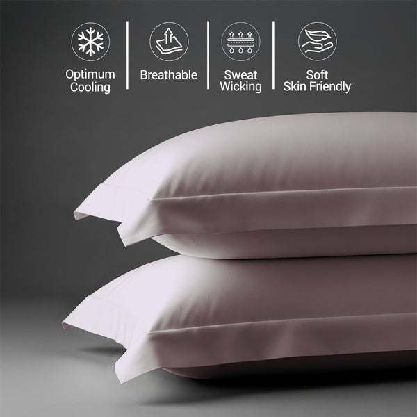 Premium 400 Thread Count 100% Cotton Pillow Shams (2 PC) - USA QUEEN