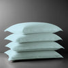 Pizuna Linens baby blue 400 thread count 100 percent cotton pillowcases 4 piece oxford standard