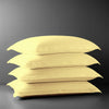 Pizuna Linens mellow yellow 400 thread count 100 percent cotton pillowcases 4 piece oxford standard