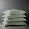 Pizuna Linens sea foam 400 thread count 100 percent cotton pillowcases 4 piece oxford standard