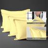 400 thread count mellow yellow envelope closure pillowcases oxford standard style secure fit skin friendly cotton with 5cm frame