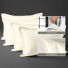 400 thread count ivory envelope closure pillowcases oxford standard style secure fit skin friendly cotton with 5cm frame