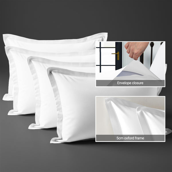 Premium 400 Thread Count 100% Cotton Pillowcases (4 PC)