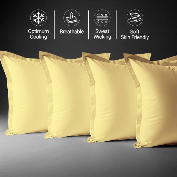 400 thread count mellow yellow skin friendly cotton pillowcases oxford standard sweat wicking gentle on hair