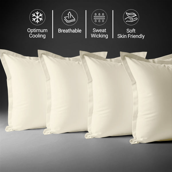 400 thread count ivory skin friendly cotton pillowcases oxford standard sweat wicking gentle on hair