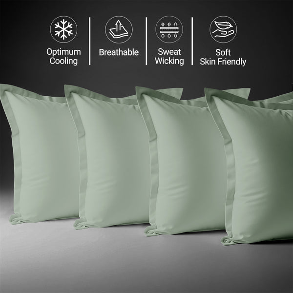 400 thread count sea foam skin friendly cotton pillowcases oxford standard sweat wicking gentle on hair