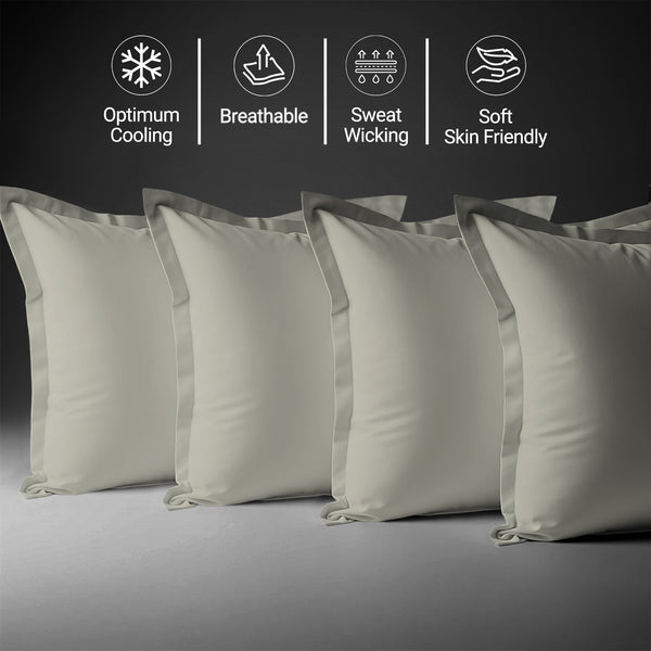 400 thread count silver skin friendly cotton pillowcases oxford standard sweat wicking gentle on hair