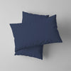 Pizuna toddler pillow cases 40 x 60 cm dark blue 400 thread count long staple cotton crib pillowcase set of 2
