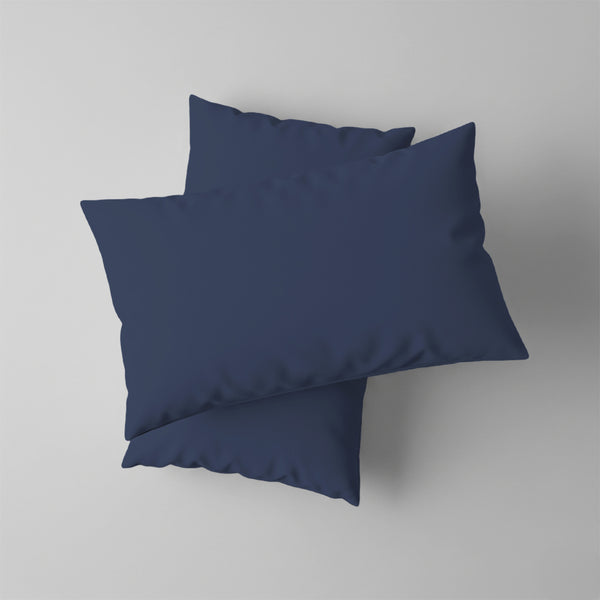 Pizuna toddler pillow cases 33 x 46 cm dark blue 400 thread count long staple cotton crib pillowcase set of 2
