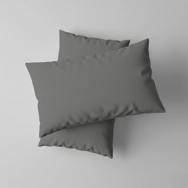 Pizuna toddler pillow cases 40 x 60 cm dark grey 400 thread count long staple cotton crib pillowcase set of 2