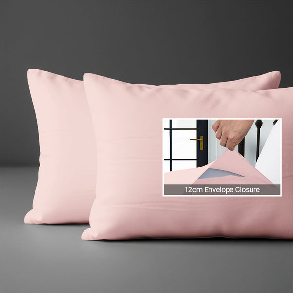 Light pink baby pillow cases 40 x 60 cm set of 2 snug fit for peaceful nights prevents pillows popping