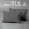 Toddler pillowcase dark grey 33 x 46 cm chemical free 100% long staple combed cotton softens with every wash gentle on delicate skin

