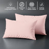 Toddler pillowcase light pink 33 x 46 cm chemical free 100% long staple combed cotton softens with every wash gentle on delicate skin
