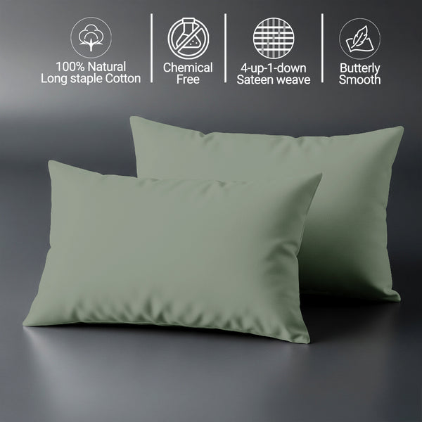 Toddler pillowcase sea foam 40 x 60 cm chemical free 100% long staple combed cotton softens with every wash gentle on delicate skin
