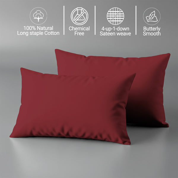 Toddler pillowcase rio red 40 x 60 cm chemical free 100% long staple combed cotton softens with every wash gentle on delicate skin
