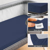 Cotton travel fitted sheet dark blue 60x120 cm 1 piece 14 cm deep pocket Smart Side tag 360 elastic fit