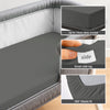 Cotton travel fitted sheet dark grey 60x120 cm 1 piece 14 cm deep pocket Smart Side tag 360 elastic fit