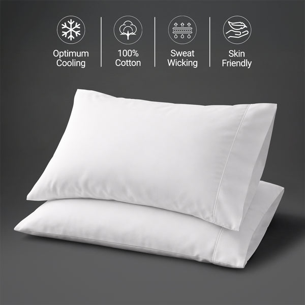 Luxury 800 Thread Count 100% Cotton Pillowcases (2 PC) - USA KING